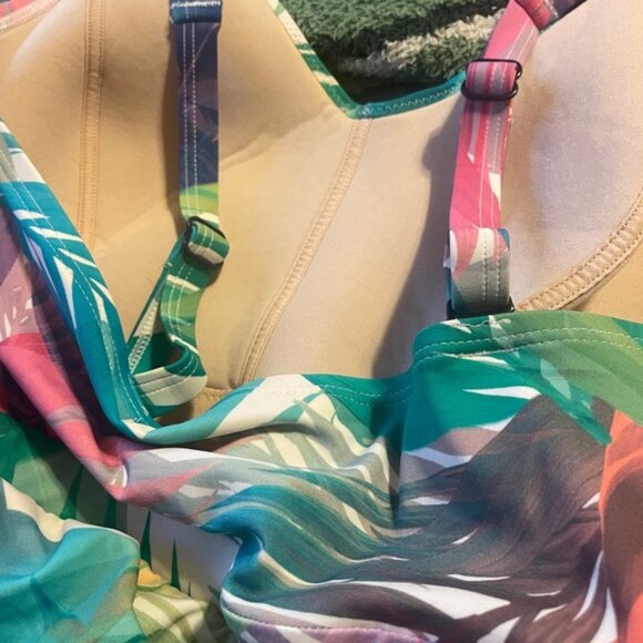 Cacique Swim Multicolor Tropical One Piece Swimsuit 18W Beach Vacation Resort - Picture 6 of 7